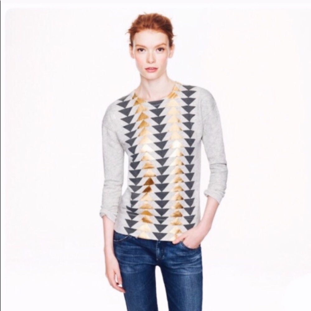 Jcrew Triangle Metallic Triangle Sweatshirt